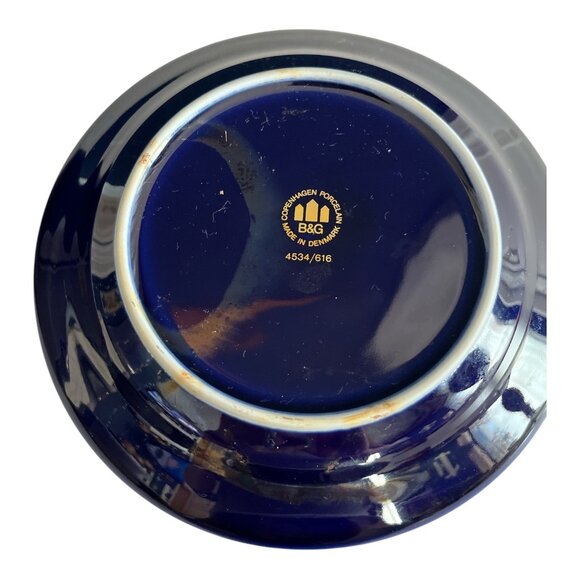 VTG 4 Bing & Grøndahl Copenhagen Porcelain Composer Plates – Cobalt Blue & 22K G - Picture 3 of 10